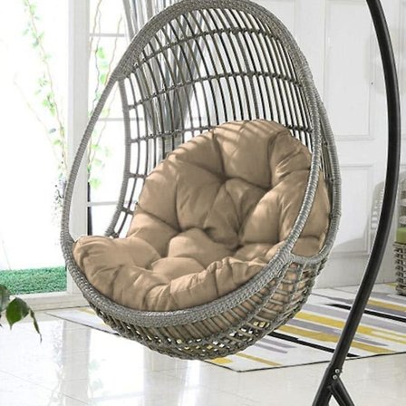 Erstatningspute til hengestol, kompatibel med pustende stolmatte, egnet for utendørs og innendørs bruk, Khaki