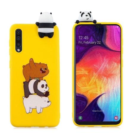 Samsung Galaxy A50 3D dyre etui - Panda og Bjørn Multicolor