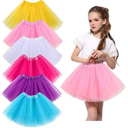 6 stk tylskørt pige tylskørt tutu børne tylskørt danseskørt