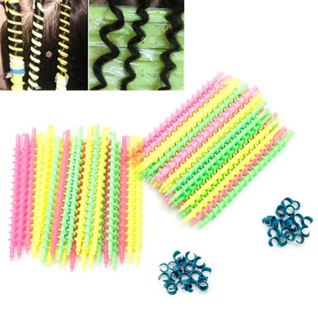 26Pcs Plastic Spiral Hair Perm Rod Barber Hairdressing Salon Tools Durable Hair Styling Tools New Small Wave Generous 2 SIZE