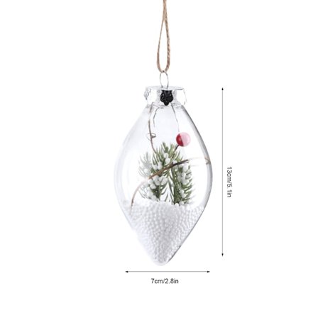 DIY Juletræskugle Transparent Åben Plastik Hængende Ornament Hjem Dekorationer