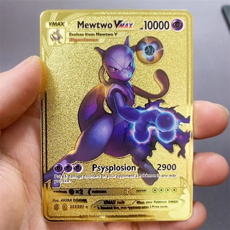 999999 Poeng HP Pokemon Metallkort Charizard Gullfarget Metall Superkort Engelsk Kort Mewtwo Vmax Mega Anime Spill Samling Gaver