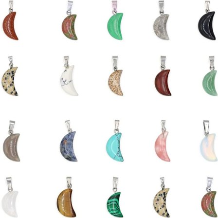 Sten vedhæng Natursten vedhæng Opalite Moon Gemstone