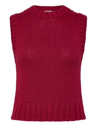 Weekday Knitted Vest - Red - XS