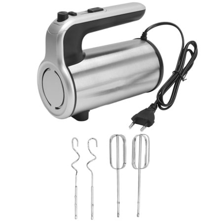 Elektrisk håndmixer Justerbar rustfrit stål Køkken håndholdt mixer med piskeris Dejkroge 200W EU-stik 220V