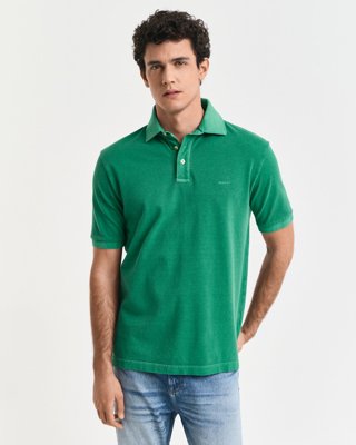 GANT - Solbleket piquéskjorte til herre deep green