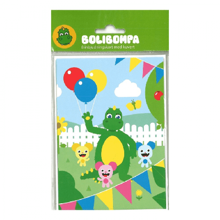 Bolibompa inbjudningskort 8-pack - Bolibompa Kalas Dekoration - Kalaslagret.se