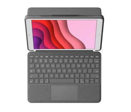 Logitech Combo Touch - tastatur og folioveske - med styrepute - QWERTY - Spansk - grafitt Inn-enhet