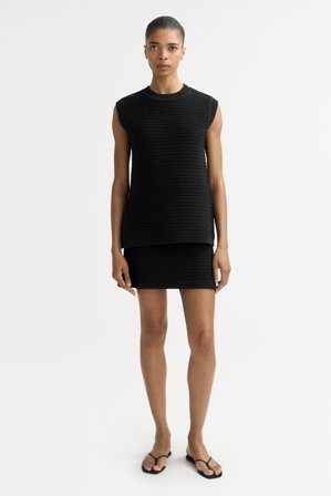 Soft Goat - Mini Skirt - Cashmere skirt - M - Black