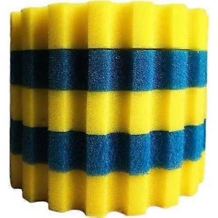 CPF-10000 Damfilter Skum - Biologisk Filter Skum, Udskiftningsfilter Svamp, Dobbelt Densitet med 3 Gule Fine Svampe og 2 Blå Grove Svampe (