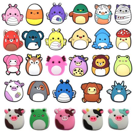 28 stk tegneserie dyr søde sko charms, Croc Clog sko dekoration rekvisit til børn Voksne hg