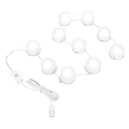 10 kpl/setti USB 3 värin LED-lamppu meikki-pöytäpeiliin