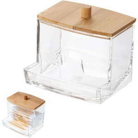 Makeupboks til Vatrondeller, Vatdispenser, Vatpindholder