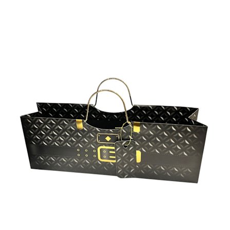 Presentpåse Vin Vinpåse Liggande Svart 35 cm