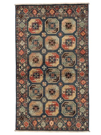 Tapis Kazak Fine 85X146 Noir/Marron (Laine, Afghanistan)