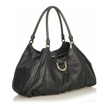Gucci Vintage, Pre-owned Shoulder Bag Zwart, Dames, Maat:ONE Size,leer