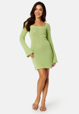 BUBBLEROOM Wren crochet dress Green Klær