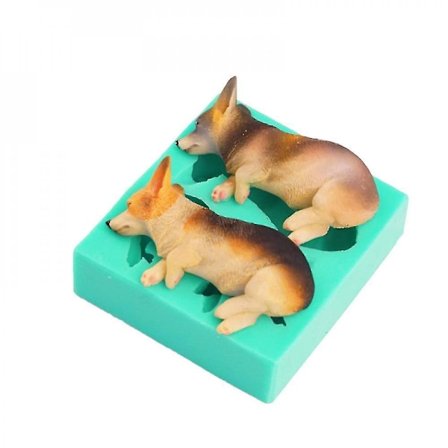 2-håls Corgi Dog Shape Mousse Cake Form