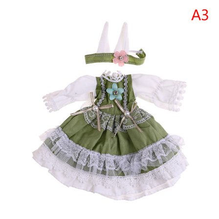 Mode 1/6 30 cm Dockor Kläder Baby Doll Princess Dress Girls D