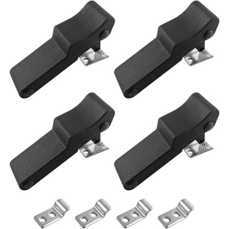 Galaxy 4-pakks fleksibel gummi-dragsperre Svart Myk frontlagringsparre med skjult holder