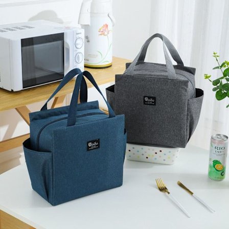 Multifunktion vattentät Oxford Portable Lunchpåsar grå 25*14*25cm