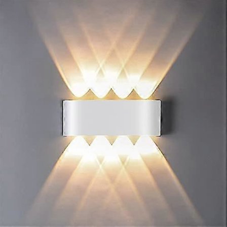 8w LED Væglampe 3000k Varmt Hvidt Lys, IP65 Vandtæt Væglampe, Moderne Aluminium LED Lys, Tilgængelig Indendørs Og Udendørs