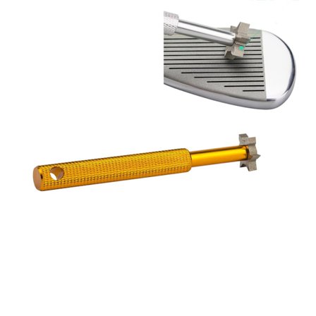 Filter 6 Head Groove Sharpener - Golfkølle rille sliber og renser til alle jern, pitching sand lob gap og approach wedges og utility køller