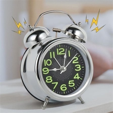 Åbenbaring af det store fort med natlys, retro sengebordsur, lydløse bord- og skrivebordsure, soveværelsesdekoration