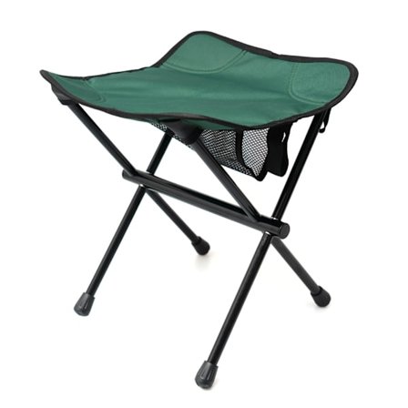 Retkijakkara, 33,8 cm kannettava kokoontaitettava jakkara ulkoiluun, kävelyyn, patikointiin, kalastukseen, 300 kg:n kapasiteetti kantokassilla