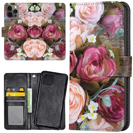 iPhone 12 Pro Max - Mobilcover/Etui Cover Blomster