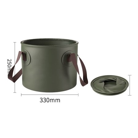 10/20L sammenfoldelig rund spand Udendørs Vandreture Bærbar