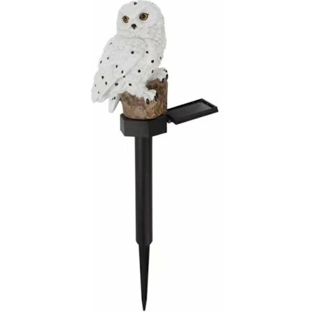 Solar Resin Owl Garden Piedestal Lamp Solar Outdoor Garden Lawn Landscape Light