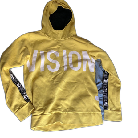 Gul hoodie från WOXO 720 med tryck