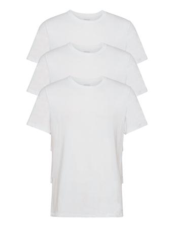 S/S Crew Neck 3Pk T-shirts Short-sleeved Hvit Calvin Klein*Betinget Tilbud