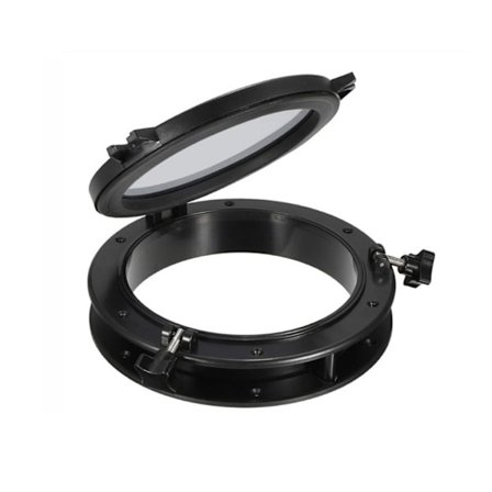 Rund Svart Vindu Universal for Båt Yacht Erstatning Båt