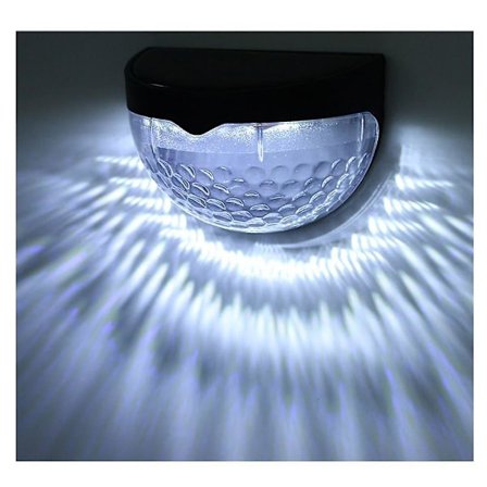 4 stk. Utendørs Vegglamper Skygge Trappetrinn Solcelle Vanntette