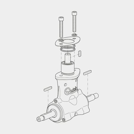 Gearhus til bovpropeller Quick, passer til BTQ250 DP