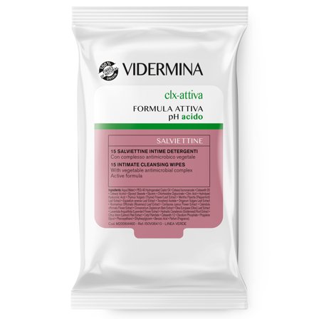 VIDERMINA CLX Salviettine Intime Detergenti ph acido 1x15pz - Igiene Intima