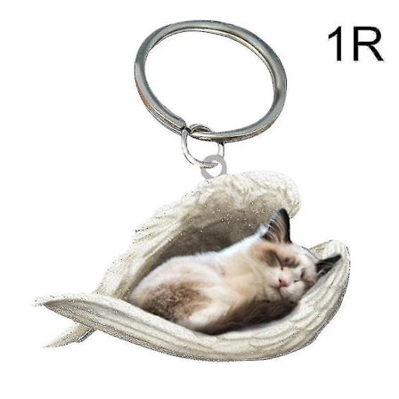 Hanging Ornament Keychain Cute Sleeping Angel Dog Wing Pendant Dog Gift