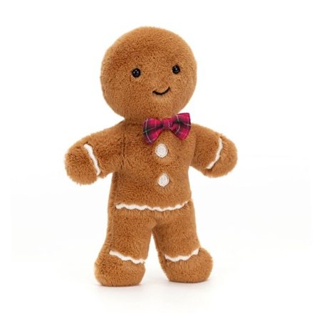 Jellycat Gingerbread-Fred Plyslegetøj, Udstoppede Dyr, Sjovt Pynt og Gave