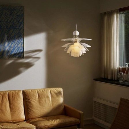 50cm Hængende Lanterne Design Akryl Elektroplettet Moderne