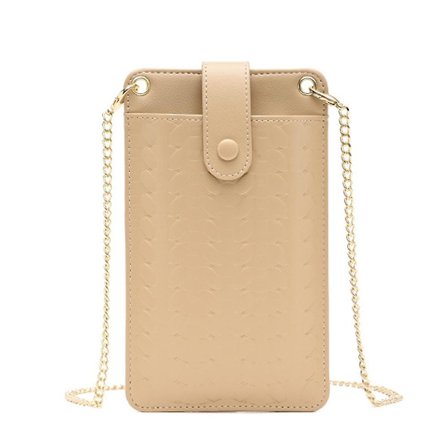 Ultra tynd og moderigtig mobiltelefon taske til kvinder, vævet mønster kæde taske