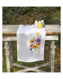 Stickpackung Mohnblumen - Läufer - Vervaco