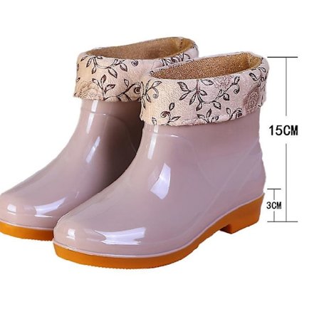 Vandtætte tykke gummistøvler til kvinder skridsikre slidstærke vandstøvler