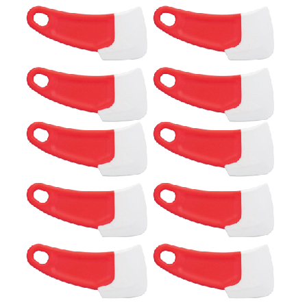 10 stk Silikonspatel Fleksibel Krok Hull Design PP Håndtak Kjøkken Silikonspatel for Kake Pasta Baking Matlaging Rød