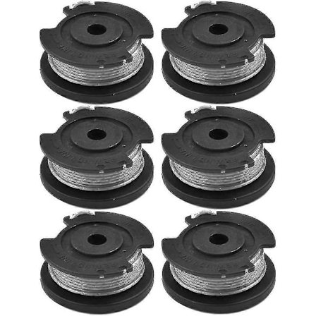6-pak Erstatningsspole og Tråd til Bosch Easy Grass Cut Plæneklipper 18V 23 26 18 stk. # F016800569
