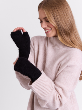 MATCH - Miranda håndvarmer - Donna - Str. ONESIZE - Dame - Tilbehør - Svart - 34% Ull, 34% Mohair, 27% Nylon-resirkulert, 5%Elstan