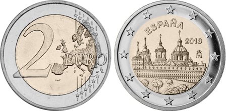 Spanien 2013 - UNESCO - San Lorenzo de El Escorial - 2 euro mønt
