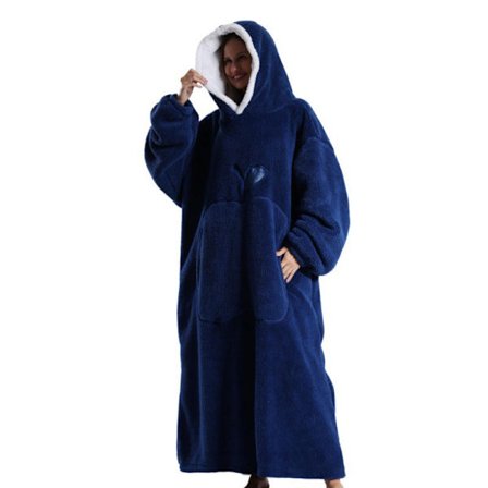 Puettava Peitto Aikuisten Naisille ja Miehille Pehmeä Mukava Lämmin Plussi Huppari Peite