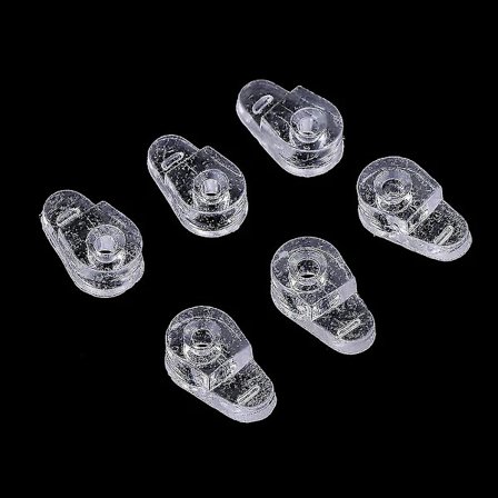 100 stk Plastglassfeste Transparent Speilskap Fester Klemmer Nytt